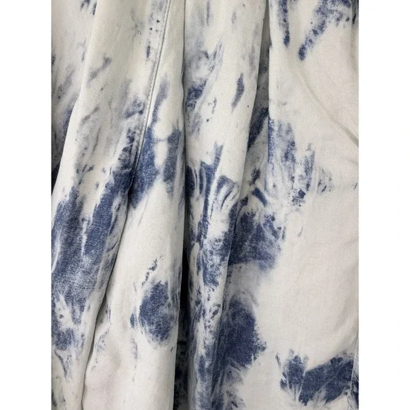 Vintage America Loose White/Blue Tie Dye Blouse Size XL - Picture 6 of 10